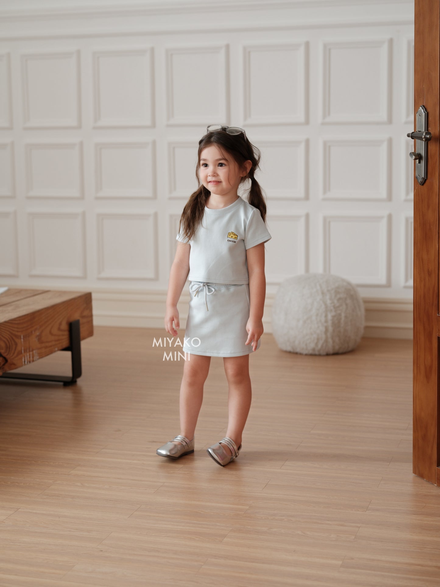Cheese Mini Skirt in Blue Girl 小女孩短裙