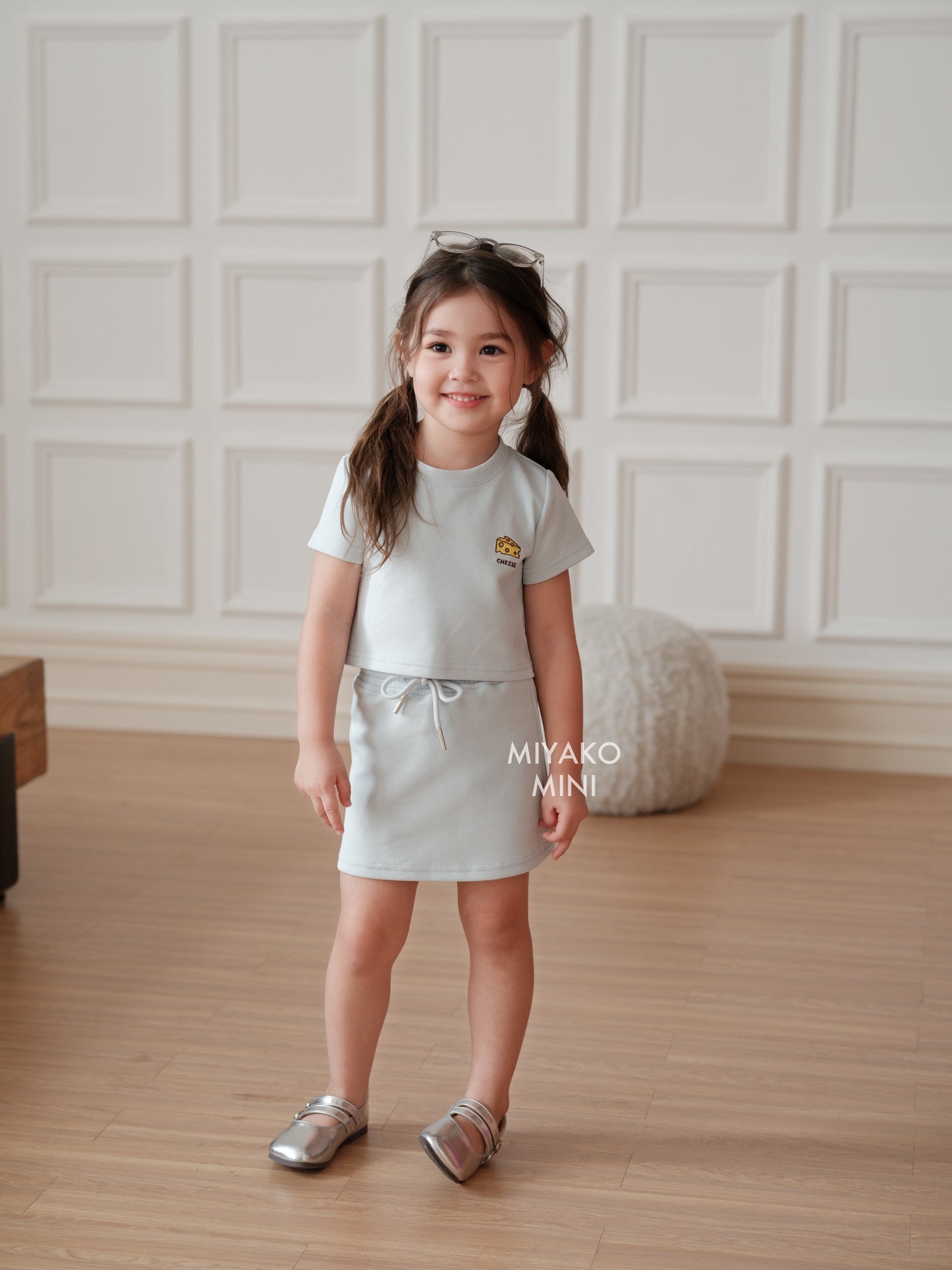 Cheese Mini Skirt in Blue Girl 小女孩短裙