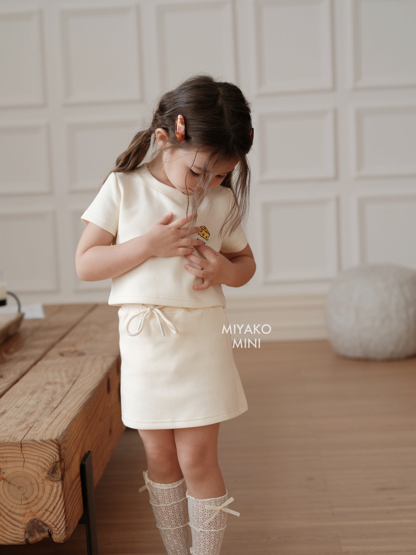 Cheese Mini Skirt in Yellow Girl 小女孩短裙