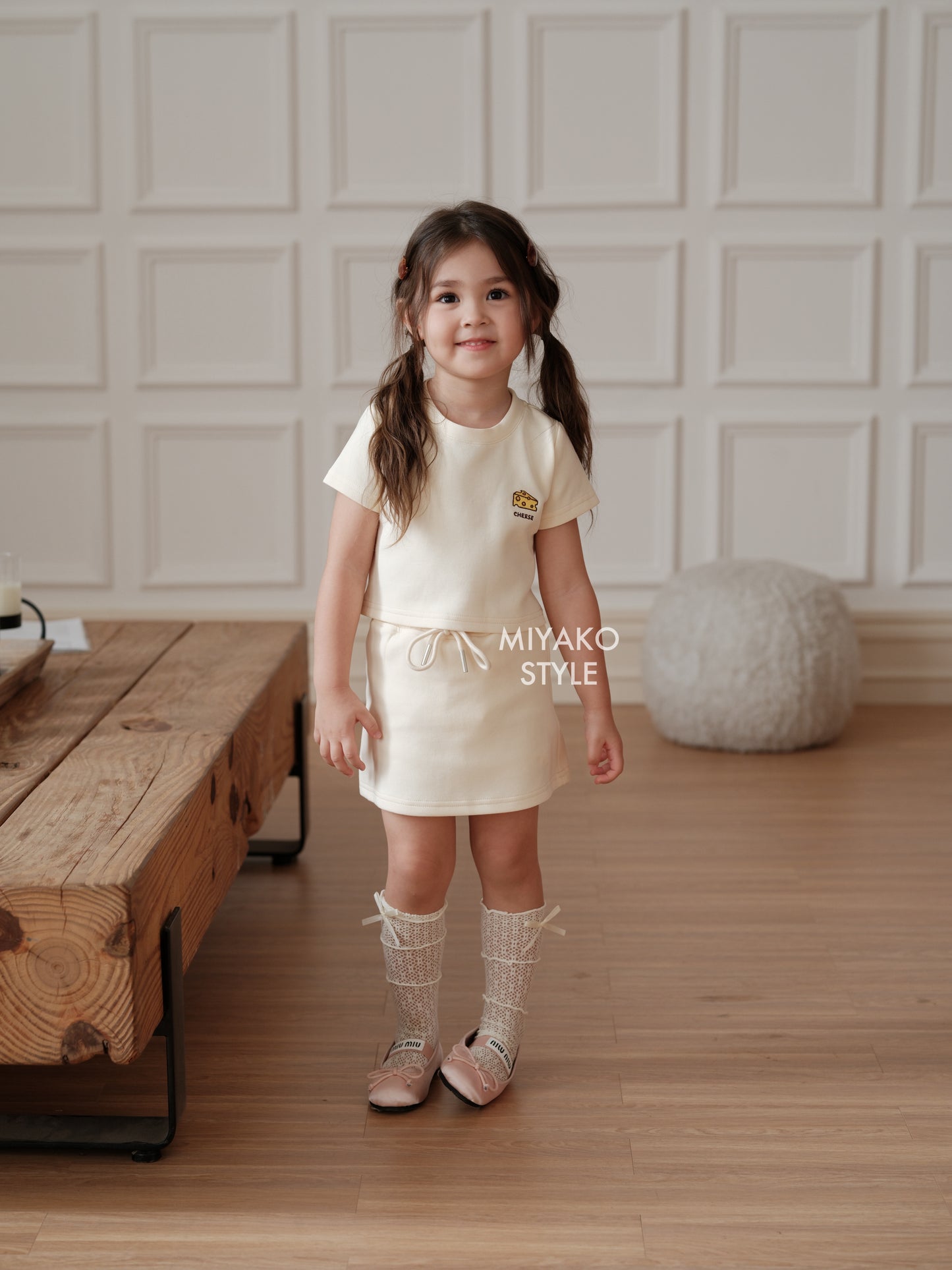Cheese Mini Skirt in Yellow Girl 小女孩短裙
