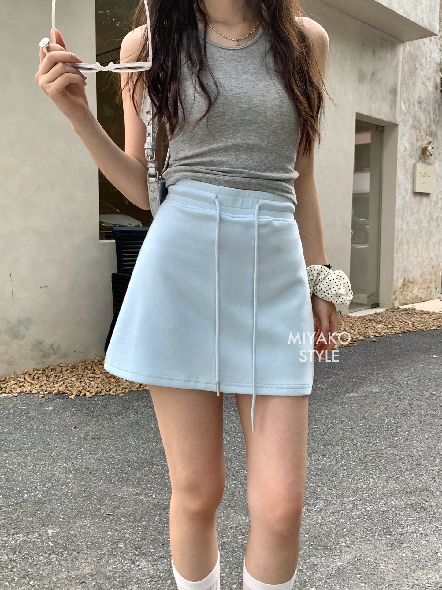 Cheese Mini Skirt in Blue 藍色短裙