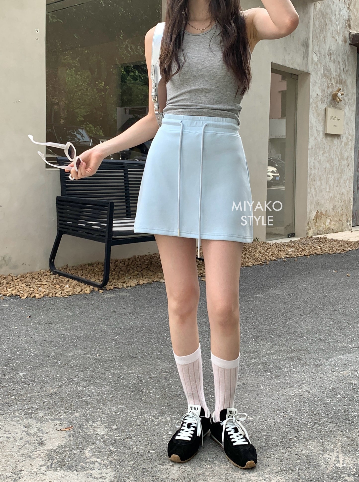 Cheese Mini Skirt in Blue 藍色短裙