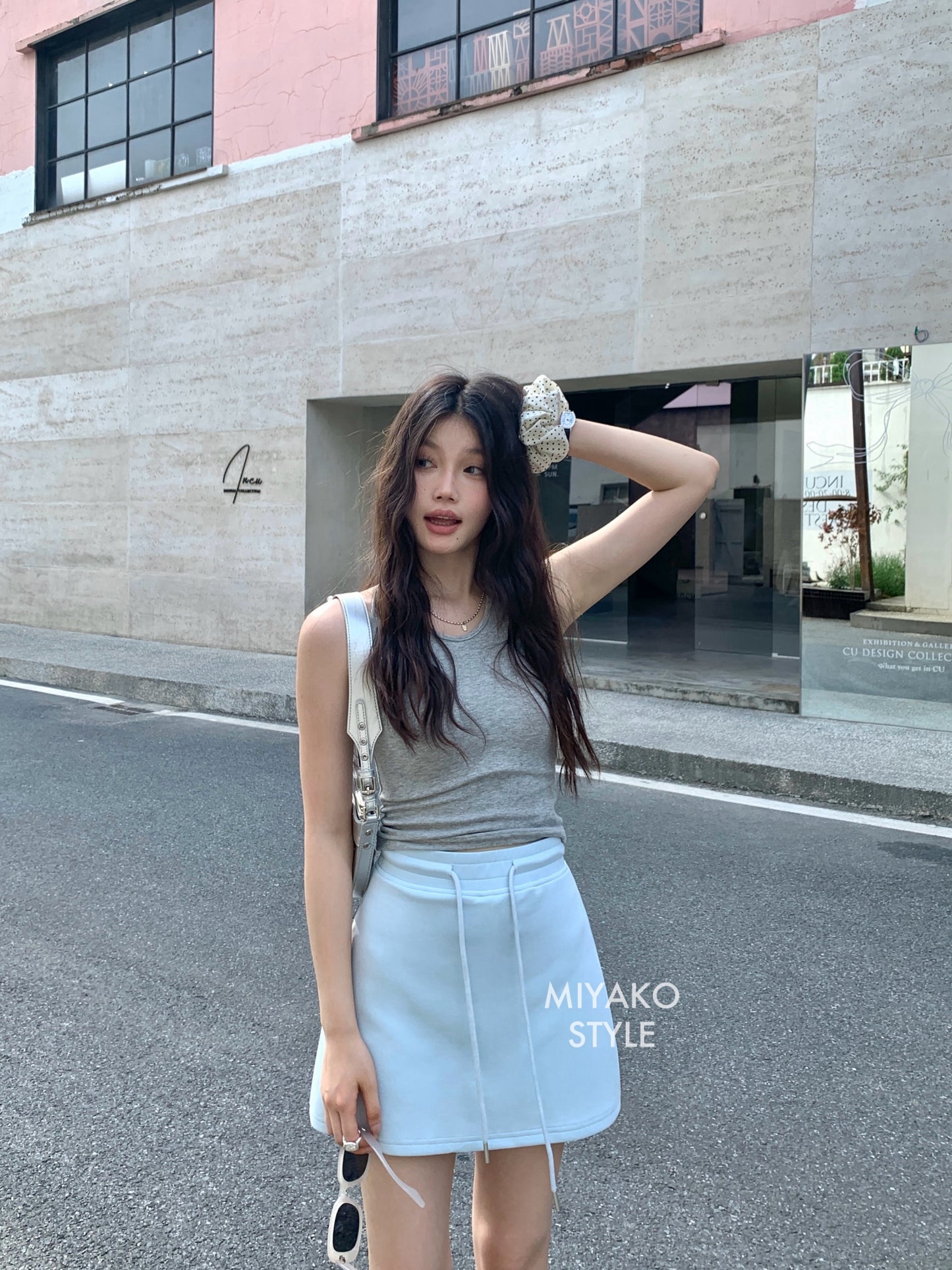Cheese Mini Skirt in Blue 藍色短裙