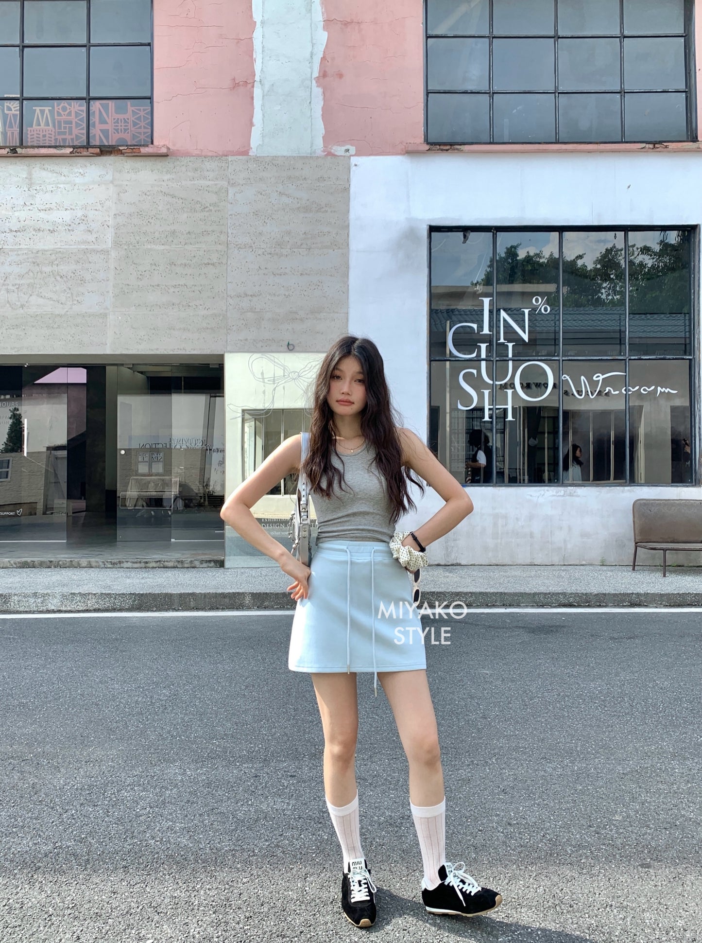 Cheese Mini Skirt in Blue 藍色短裙