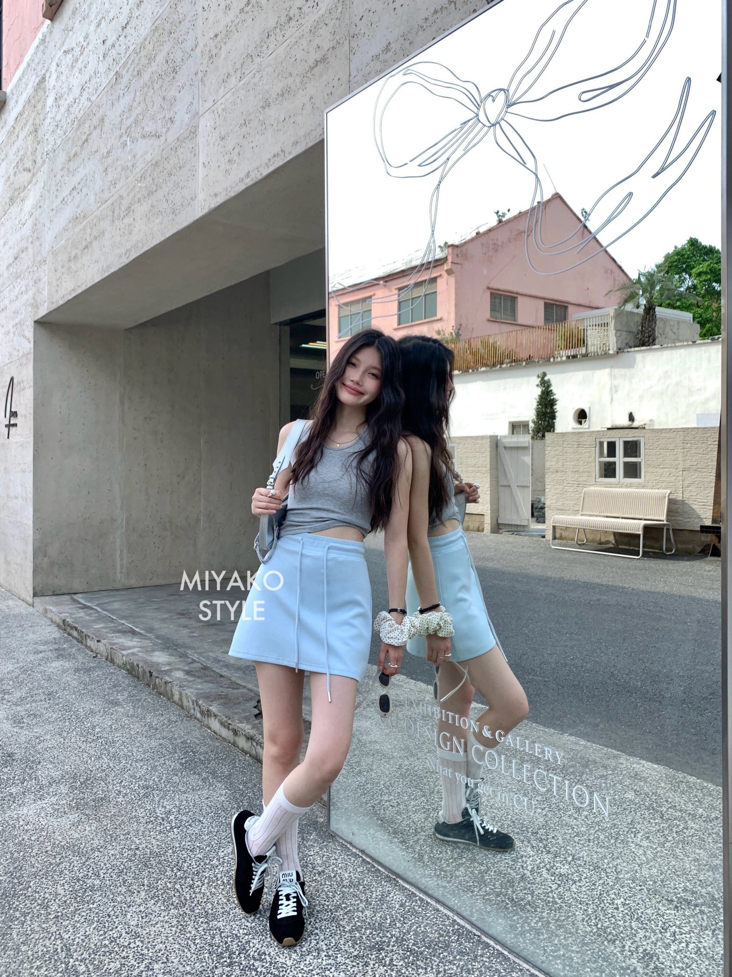Cheese Mini Skirt in Blue 藍色短裙
