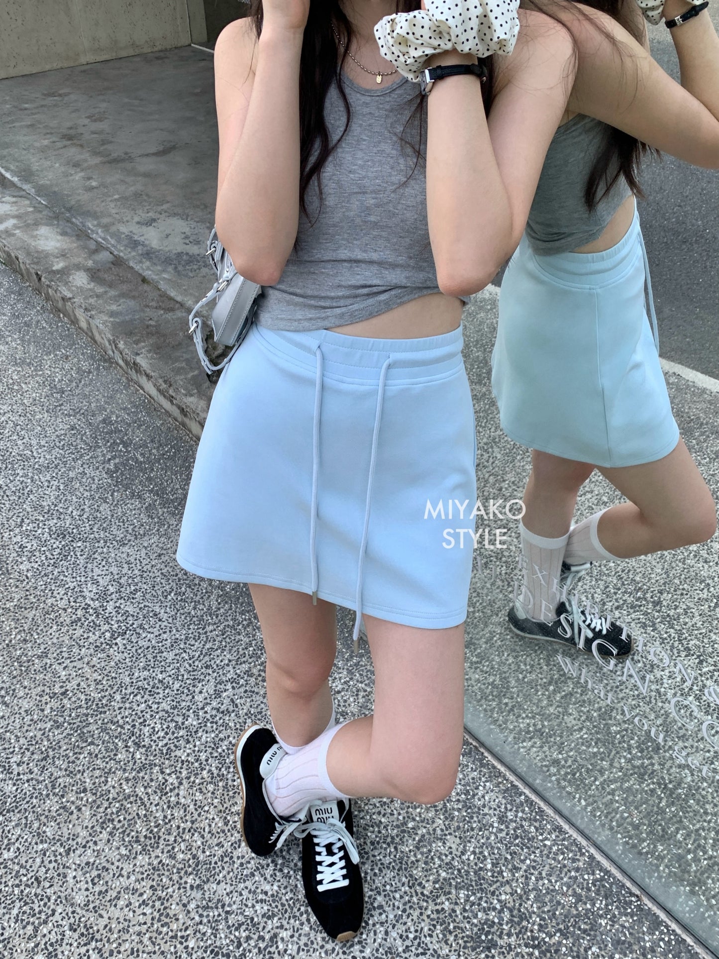 Cheese Mini Skirt in Blue 藍色短裙