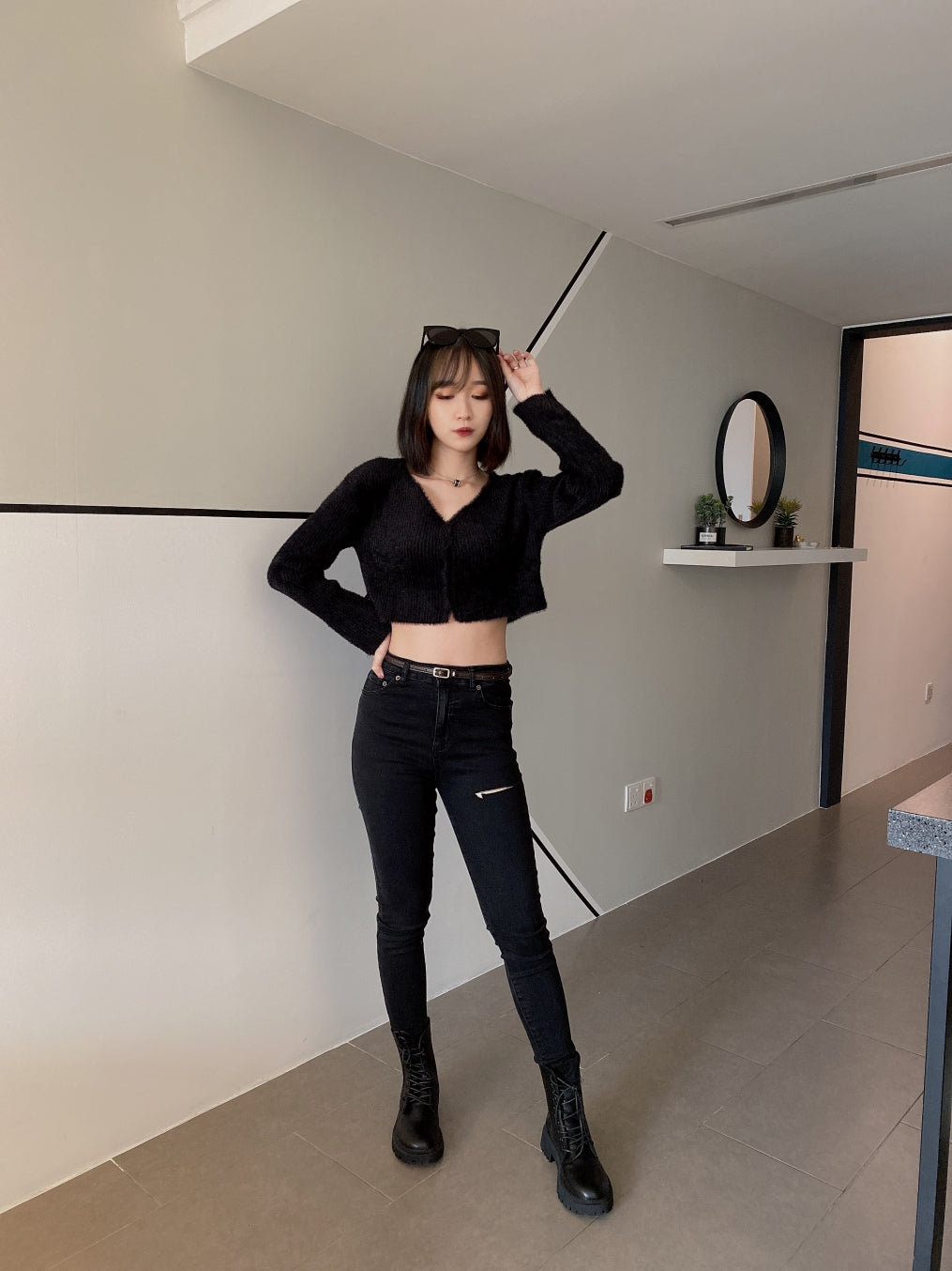 Upgrade version - Avery ripped jeans in Black