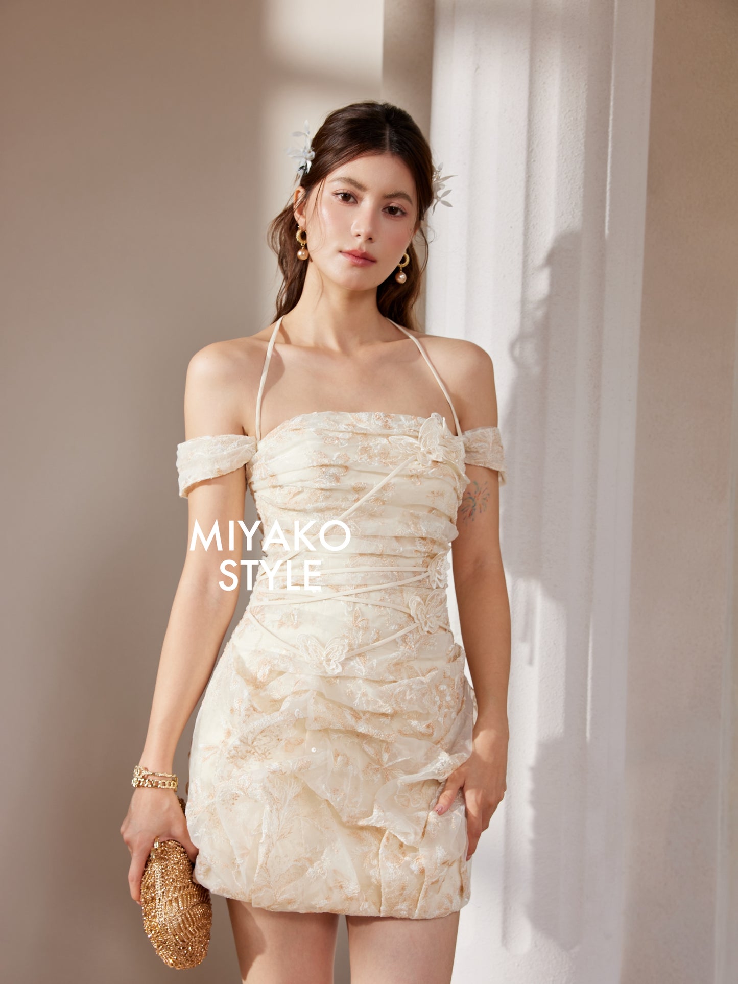 【唯一】Only One Premium Embroidered 8in1 Padded Dress 女装连身裙