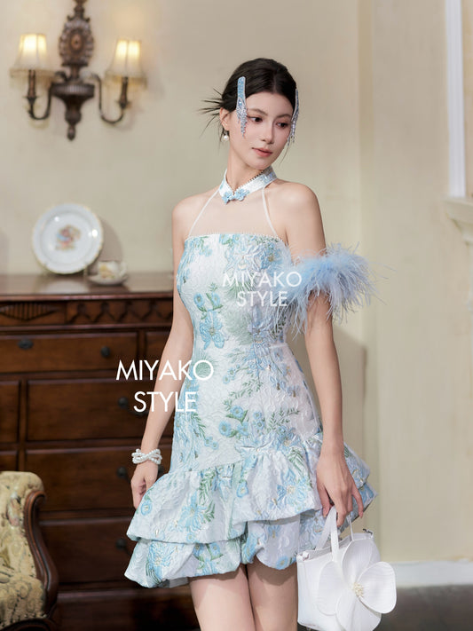 【锦上添花】Blooming Padded & Detachable Fur Sleeve Cheongsam Dress 女装连身裙