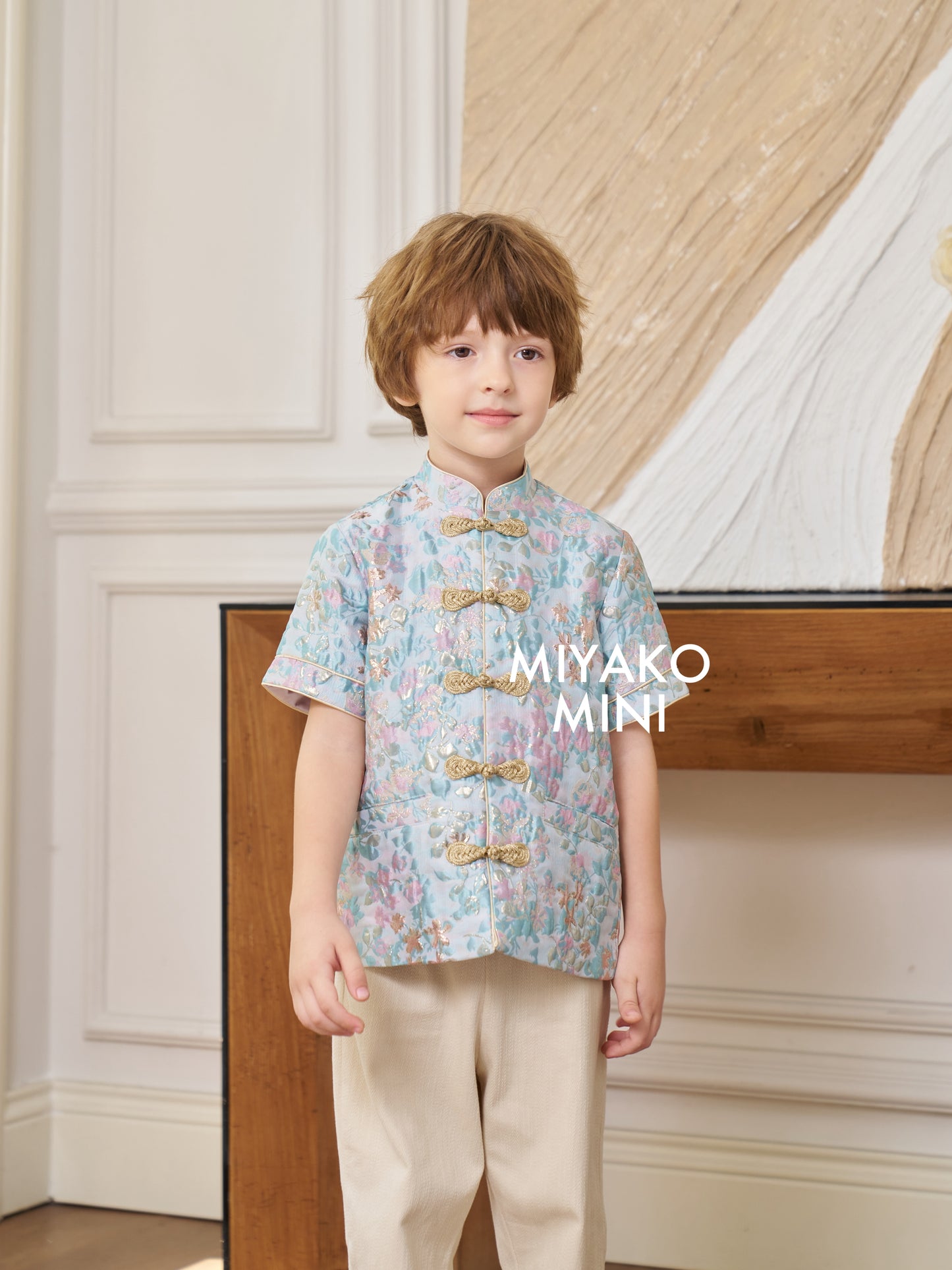 【情有独钟】Love Premium Boy Suit in Tiffany Blue 蒂芙尼小男孩唐装