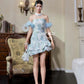 【人间富贵花】Treasure Padded & Detachable Fur Sleeve Cheongsam Dress 女装连身裙