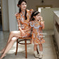 【家族荣耀】Glory Cheongsam Girl Dress in Orange 橘色小女孩连身裙