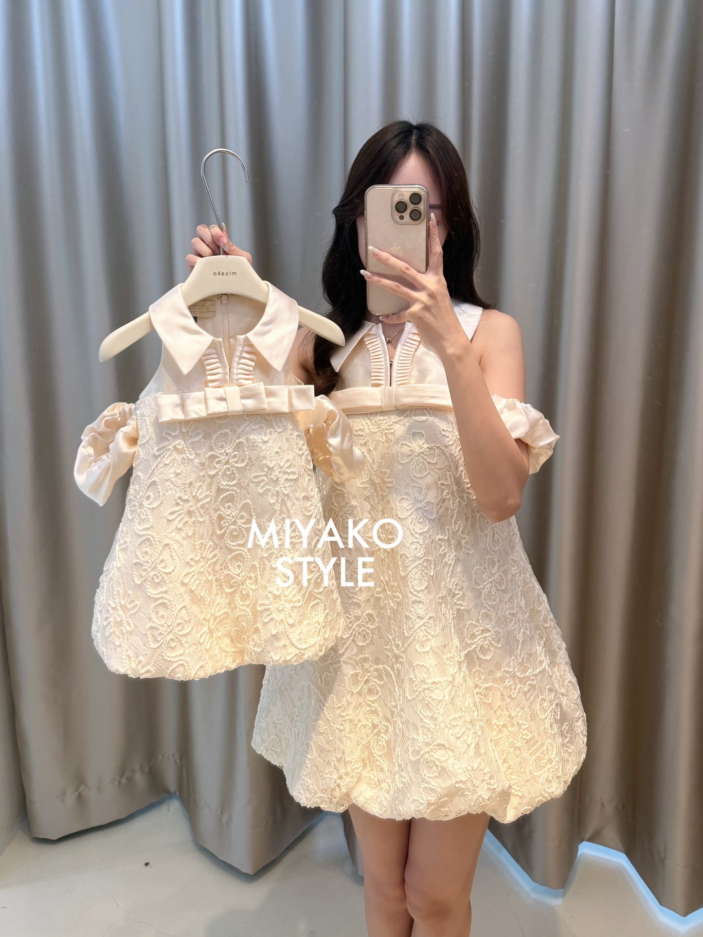 【情意绵绵】Romantic Premium Detachable Sleeve Bubble Girl Dress 小女孩连身裙
