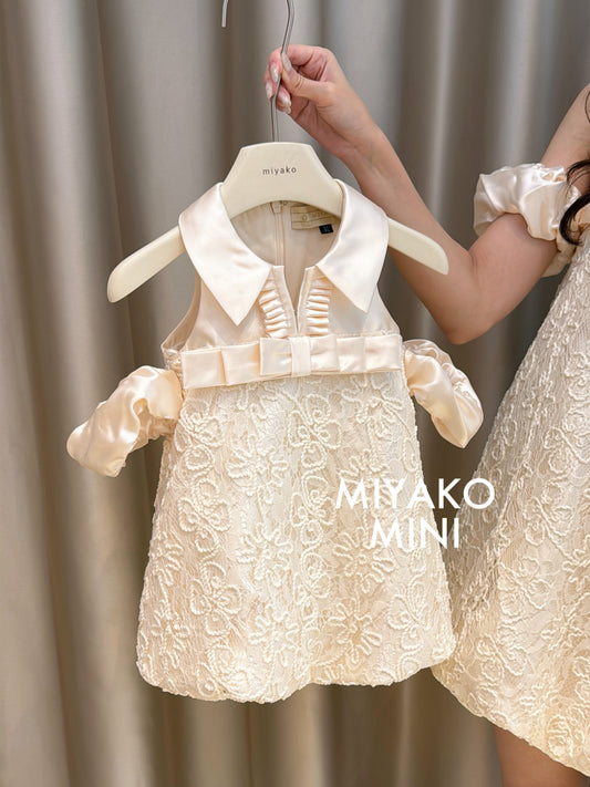 【情意绵绵】Romantic Premium Detachable Sleeve Bubble Girl Dress 小女孩连身裙