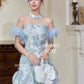 【锦上添花】Blooming Padded & Detachable Fur Sleeve Cheongsam Dress 女装连身裙