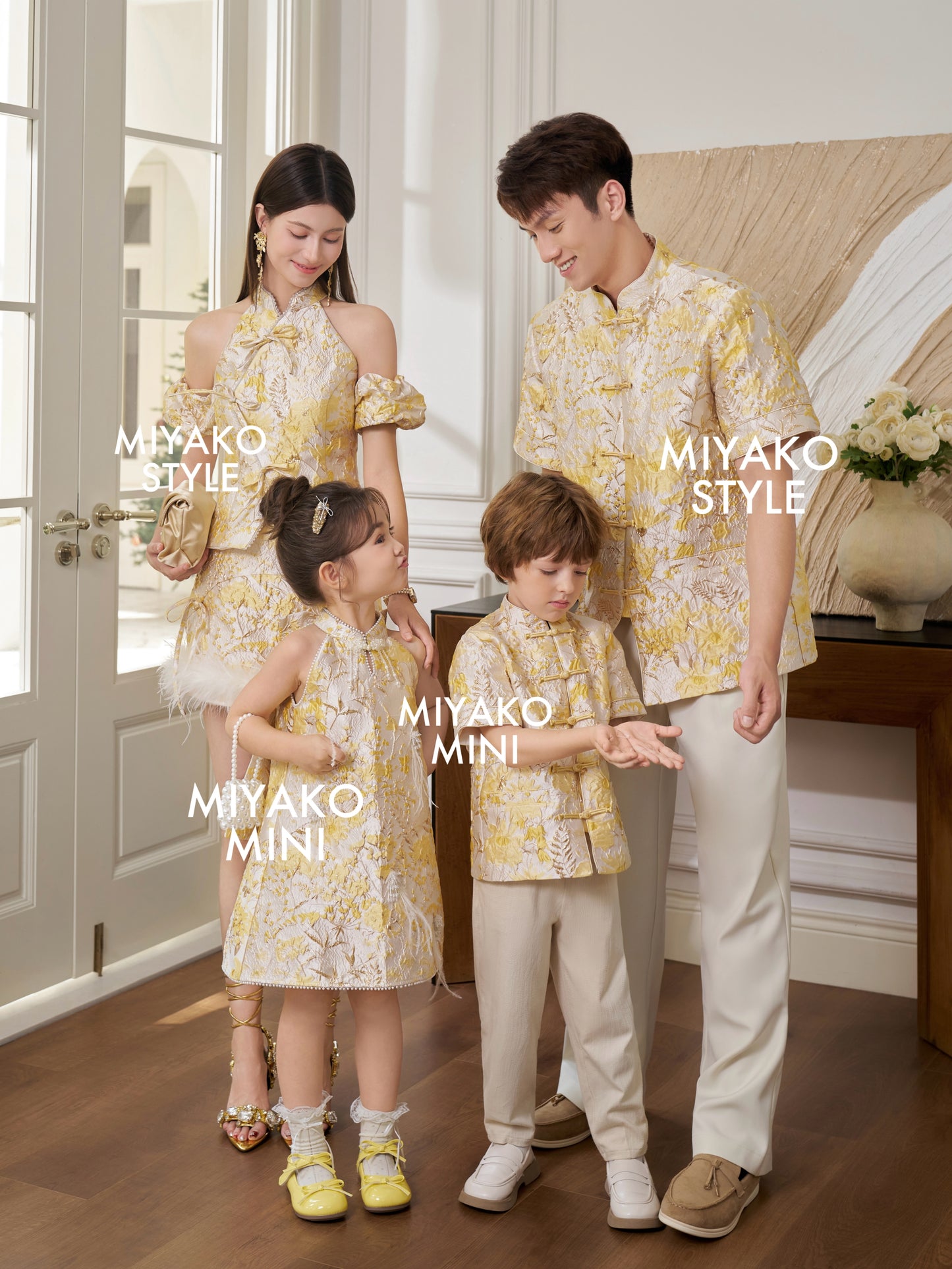 【情有独钟】Love Premium Boy Suit in Light Yellow 浅黄色小男孩唐装