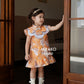 【家族荣耀】Glory Cheongsam Girl Dress in Orange 橘色小女孩连身裙