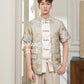 【万事如亿】Billionaire Premium Men Suit Cheongsam in Ash Beige 米灰色男唐装