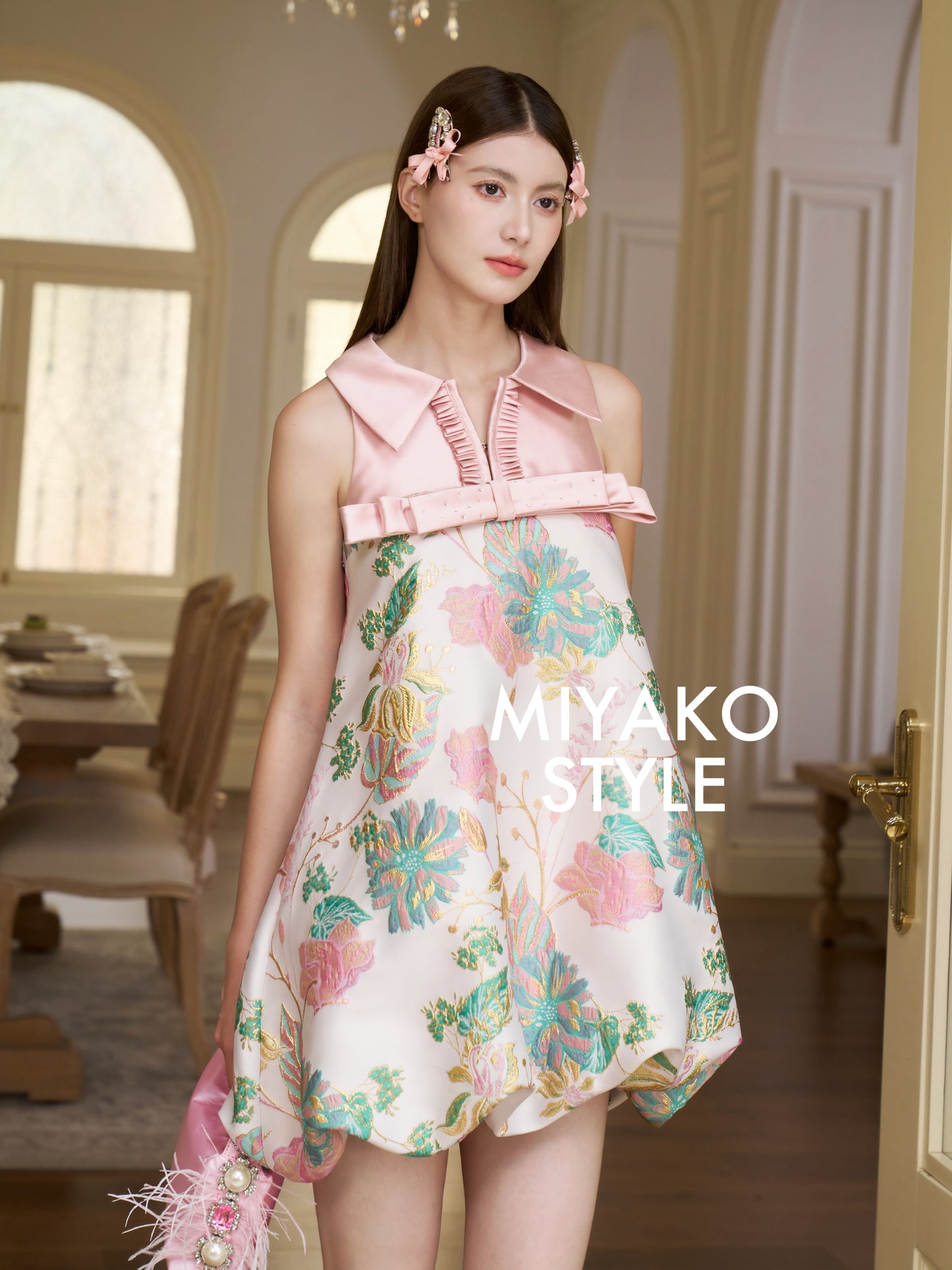 【百花齐放】Blossom Premium Detachable Sleeve Bubble Dress 女装连身裙