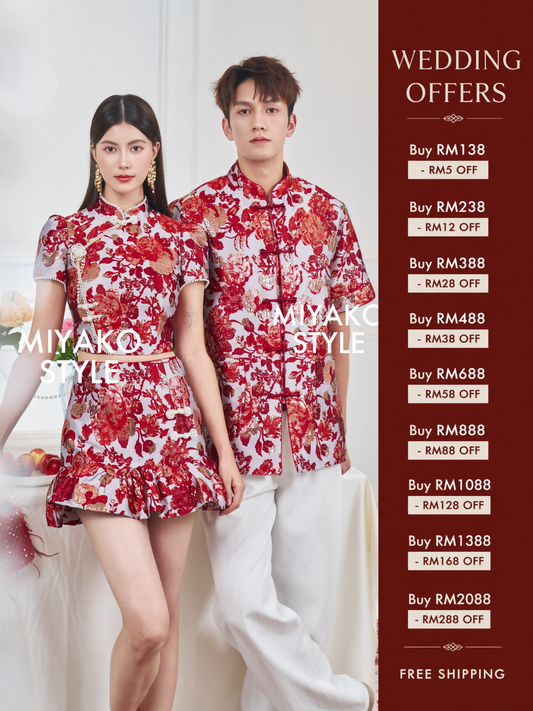 【春风得亿】Millions Premium Men Suit in Red 红色男唐装