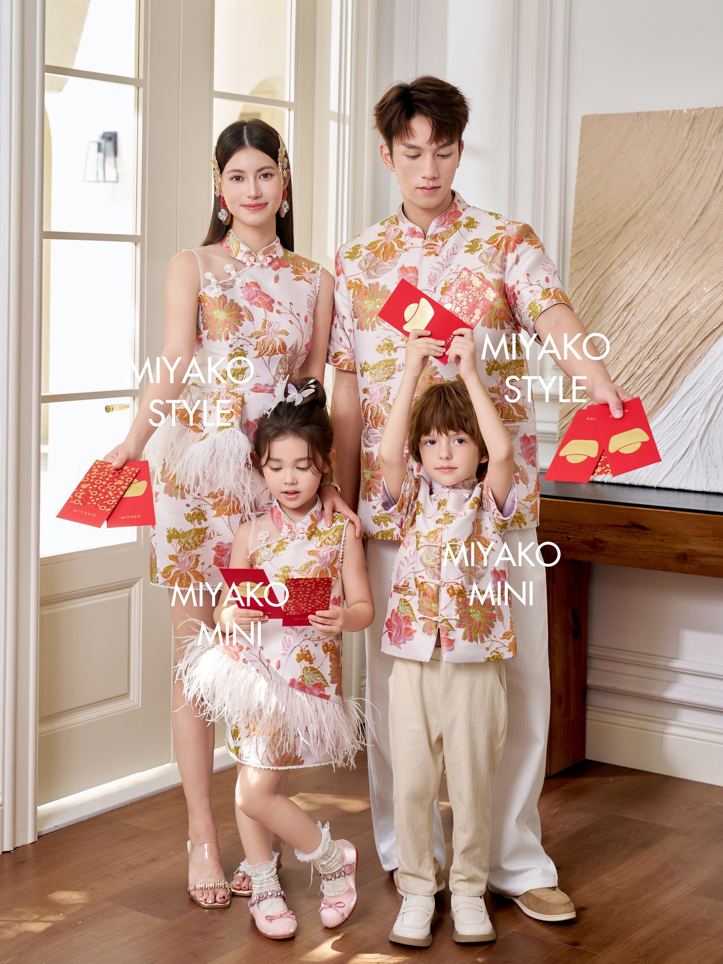 【名门望族】Noble Premium Fur Dress in Floral 百花齐放女装连身裙