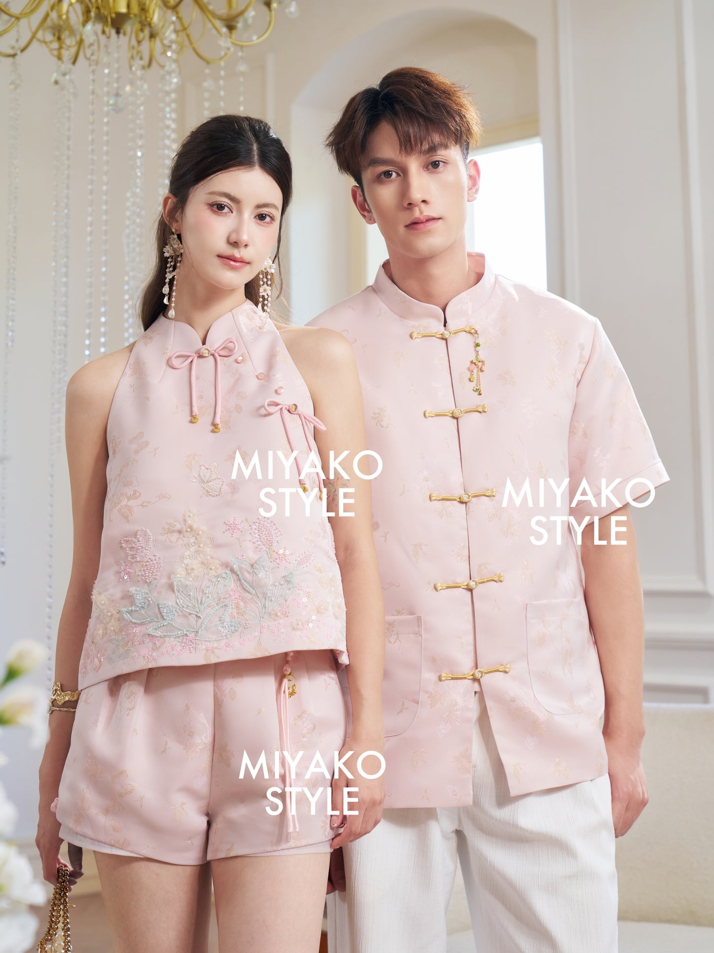 【花花世界】Fabulous Premium Embroidered Short in Pink 粉色女装短裤