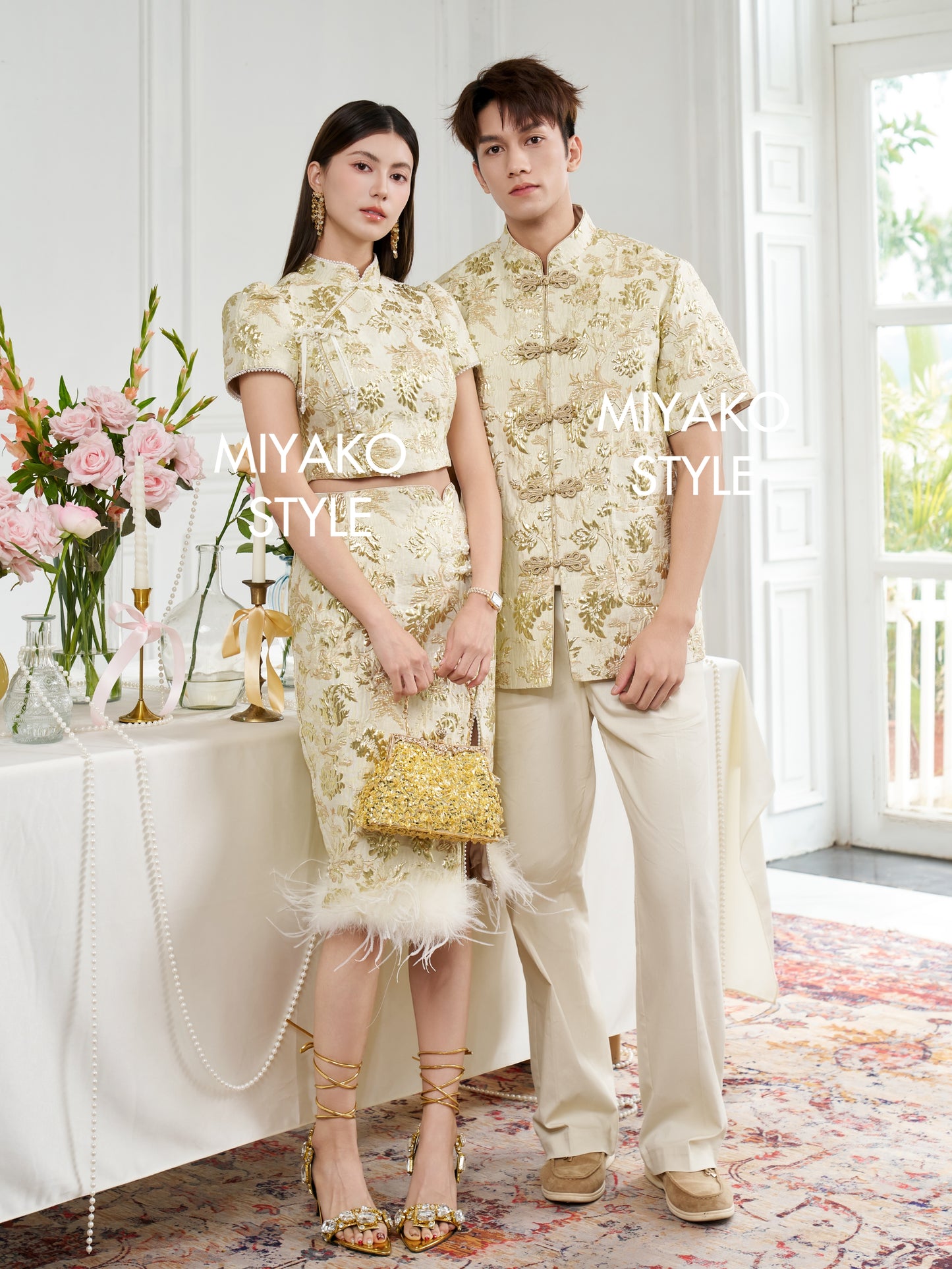 【春风得亿】Millions Premium Midi Skirt in Gold 金色女装半身长裙