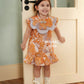 【家族荣耀】Glory Cheongsam Girl Dress in Orange 橘色小女孩连身裙