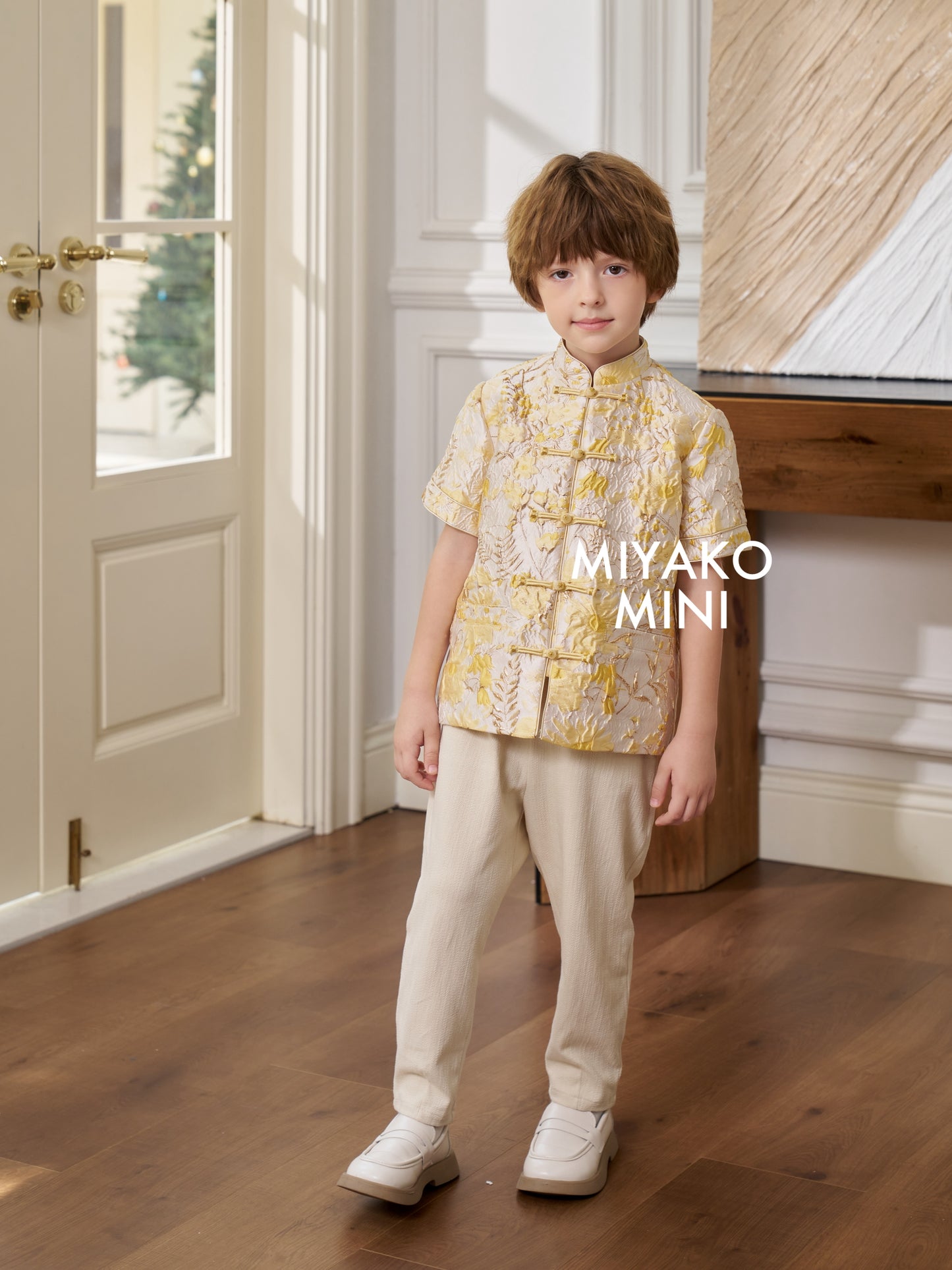 【情有独钟】Love Premium Boy Suit in Light Yellow 浅黄色小男孩唐装