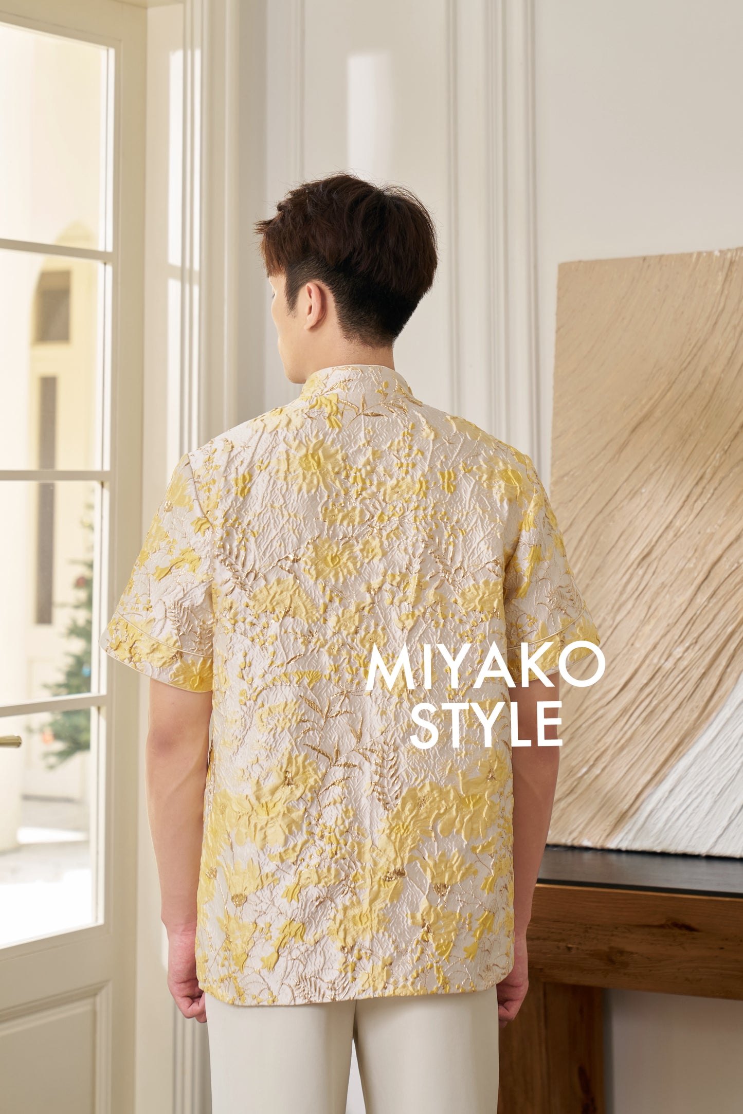 【情有独钟】Love Premium Men Suit in Light Yellow 浅黄色男唐装