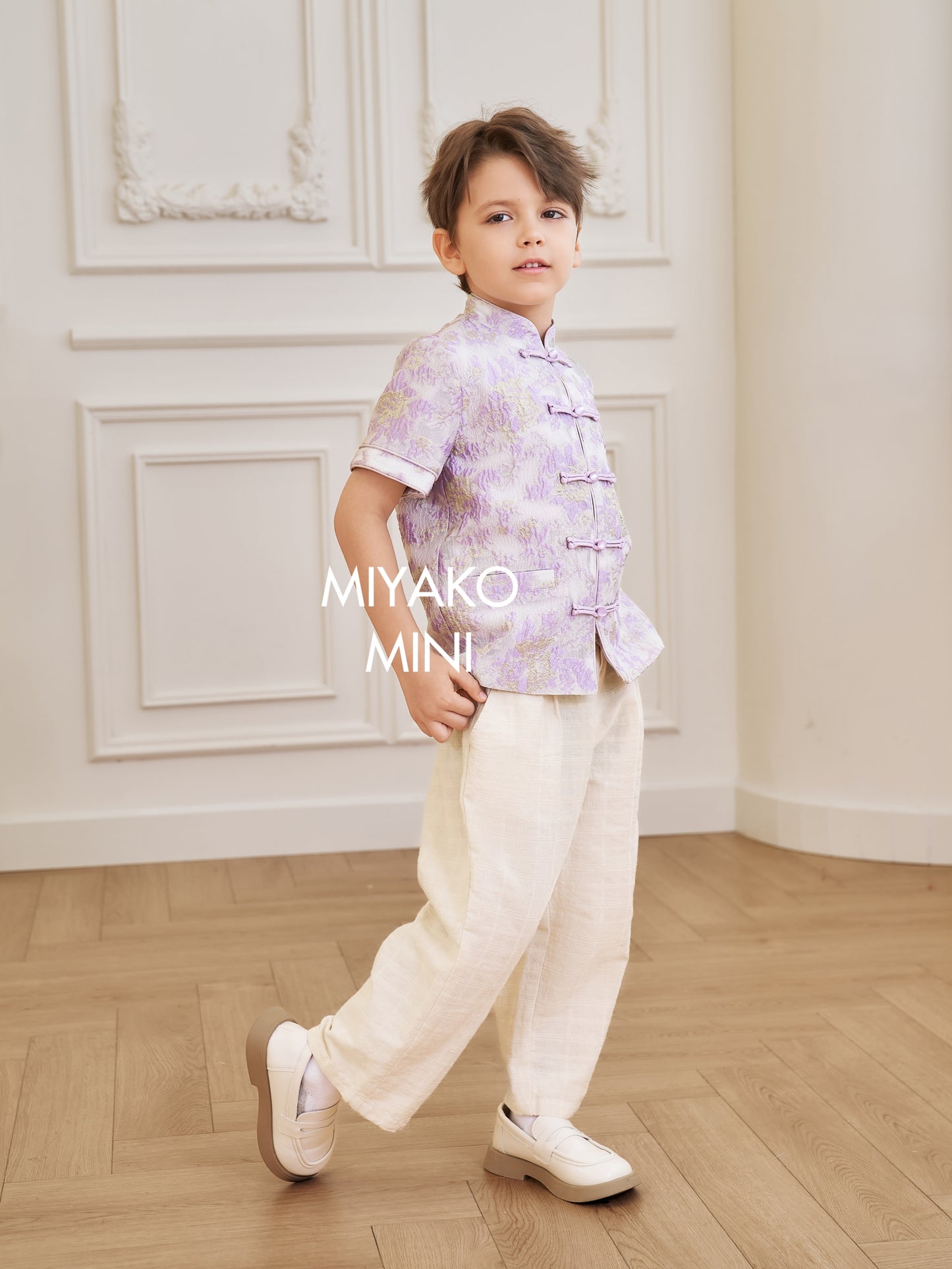 【紫属于你】Only You Premium Boy Suit Cheongsam in Purple 小男孩唐装