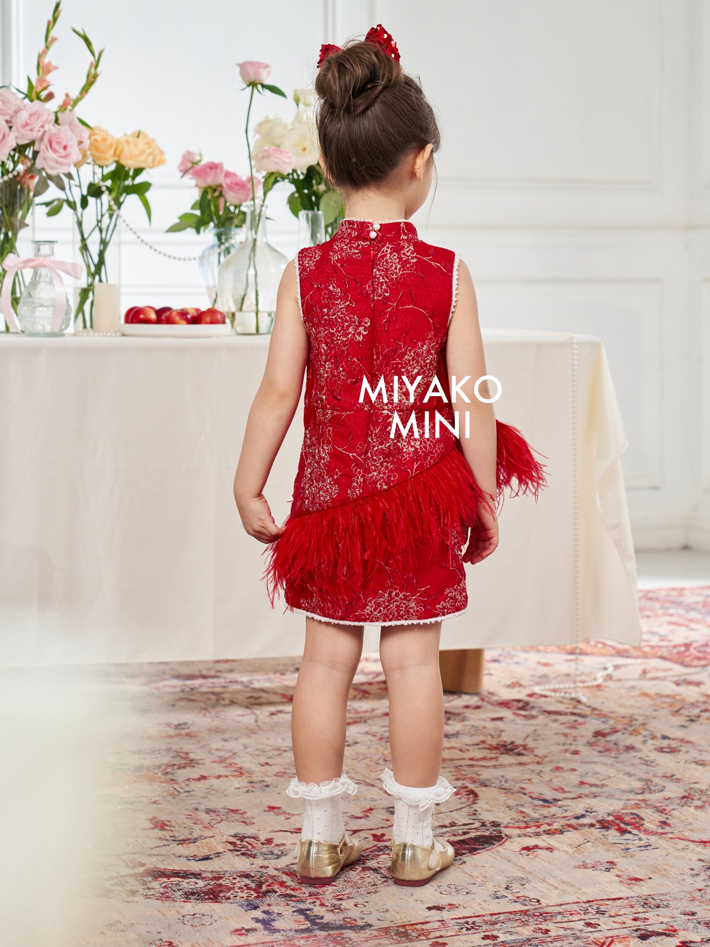 【名门望族】Noble Premium Girl Dress in Red 红色小女孩连身裙