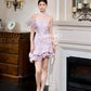 【紫属于你】Only you Padded & Detachable Fur Sleeve Cheongsam Dress 女装连身裙