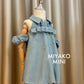 Denim Premium Detachable Sleeve Girl Dress
