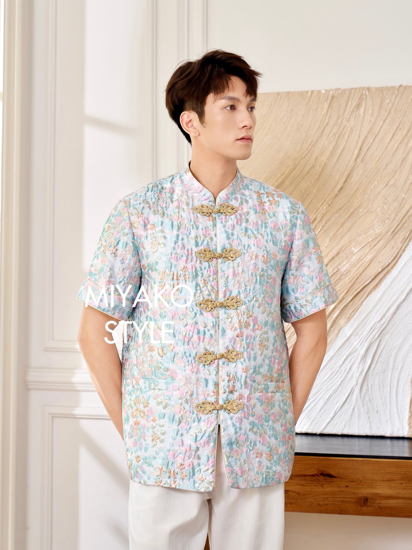 【情有独钟】Love Premium Men Suit in Tiffany Blue 蒂芙尼男唐装