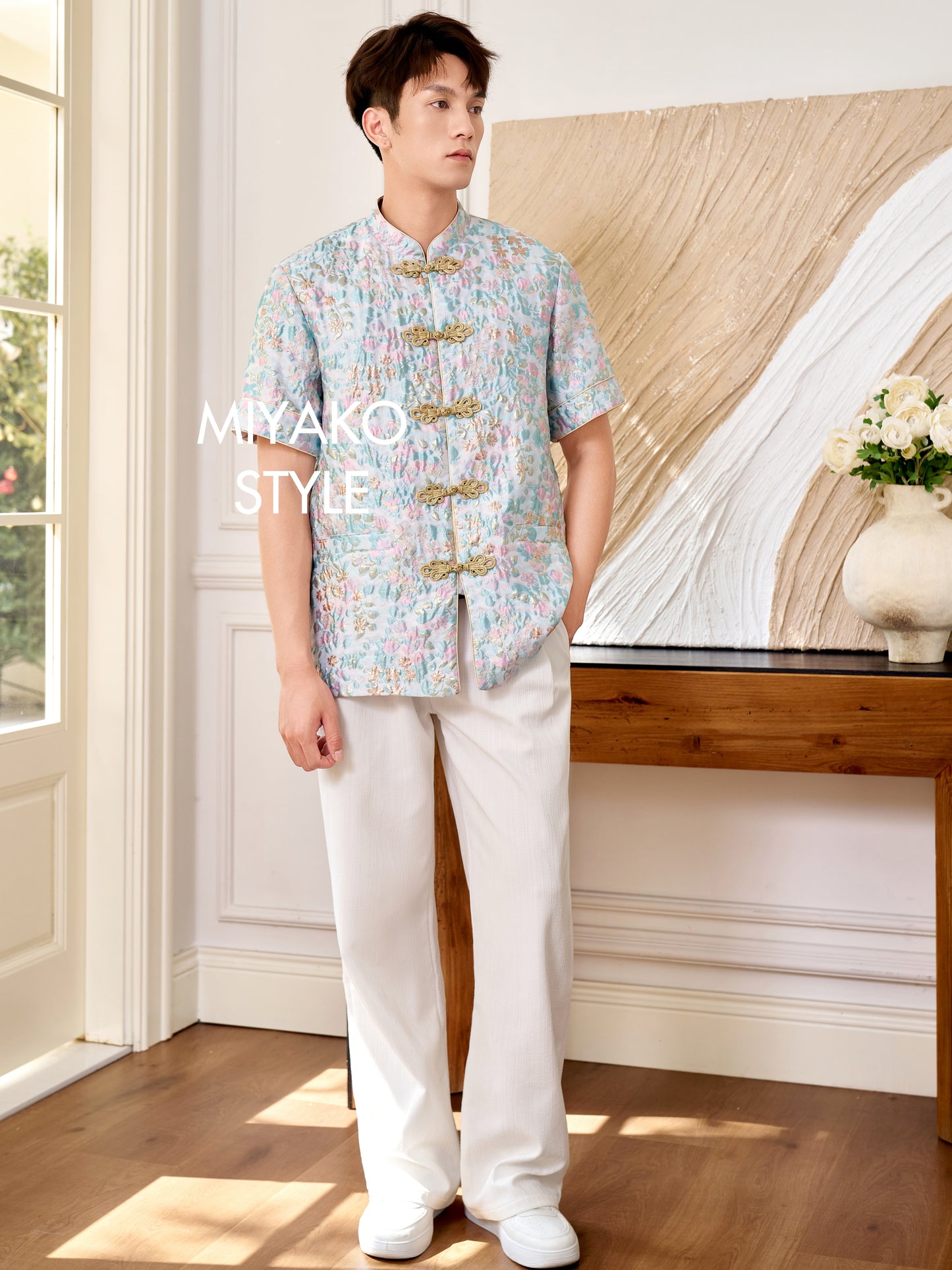 【情有独钟】Love Premium Men Suit in Tiffany Blue 蒂芙尼男唐装