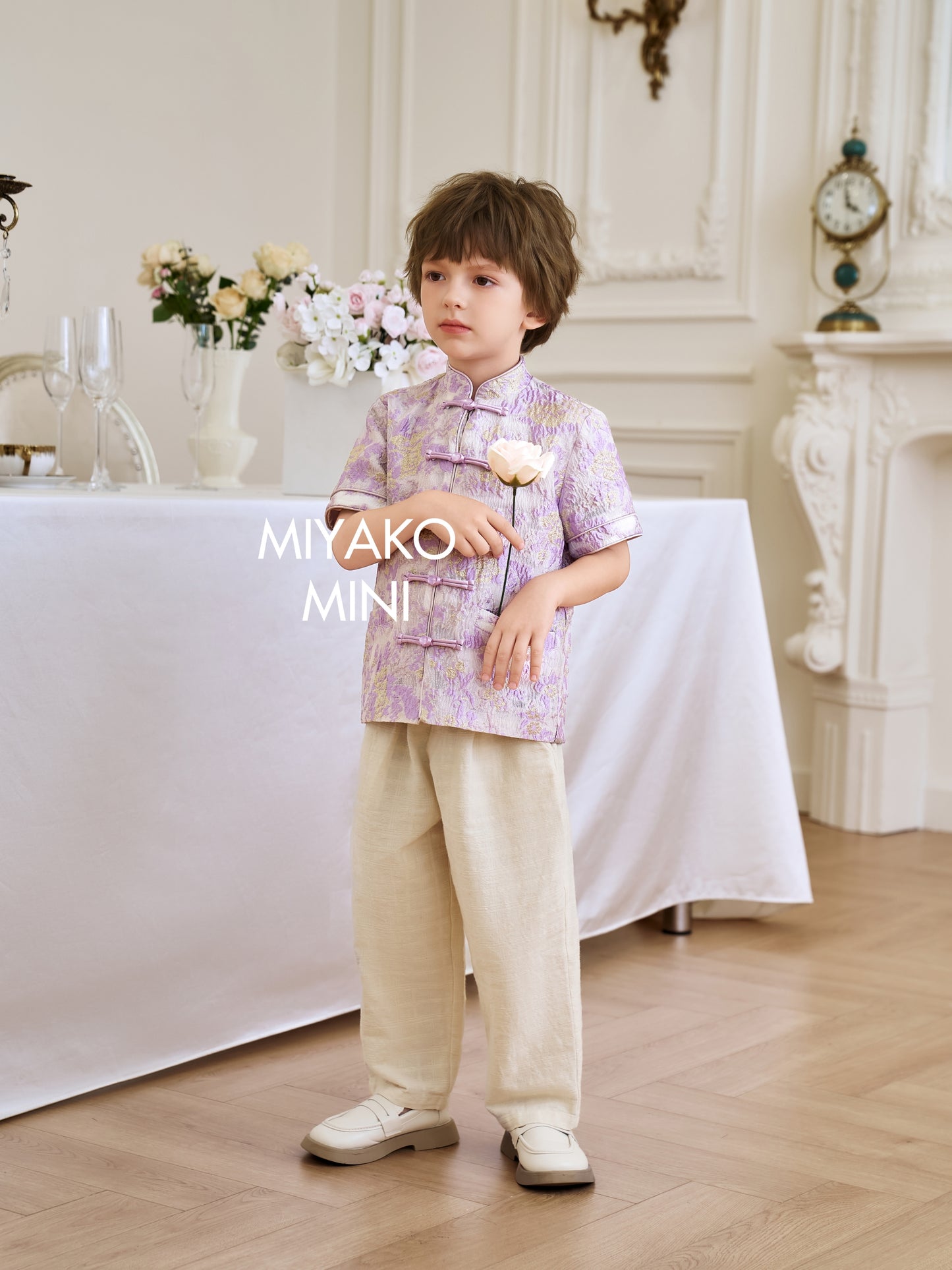 【紫属于你】Only You Premium Boy Suit Cheongsam in Purple 小男孩唐装