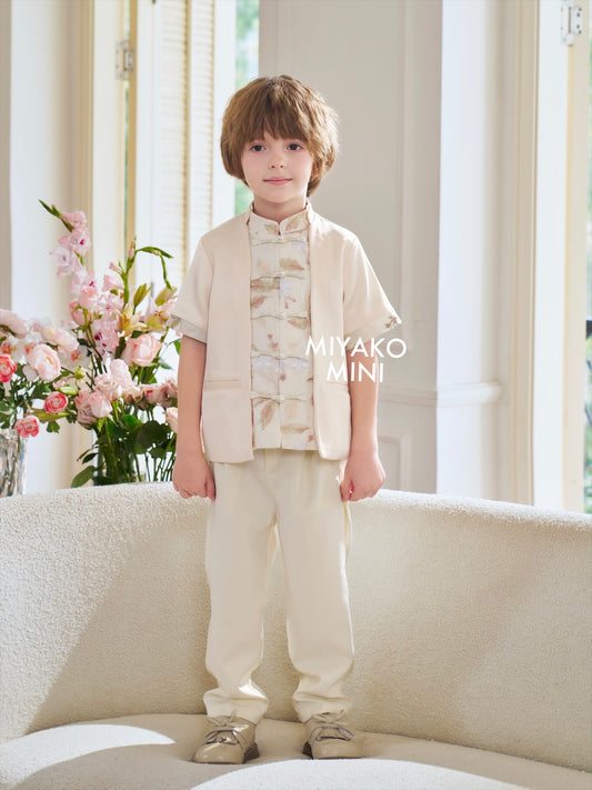 【罗马假日】Roman Premium Embroidered Cheongsam Boy Suit 小男孩唐装