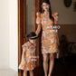 【家族荣耀】Glory Cheongsam Girl Dress in Orange 橘色小女孩连身裙