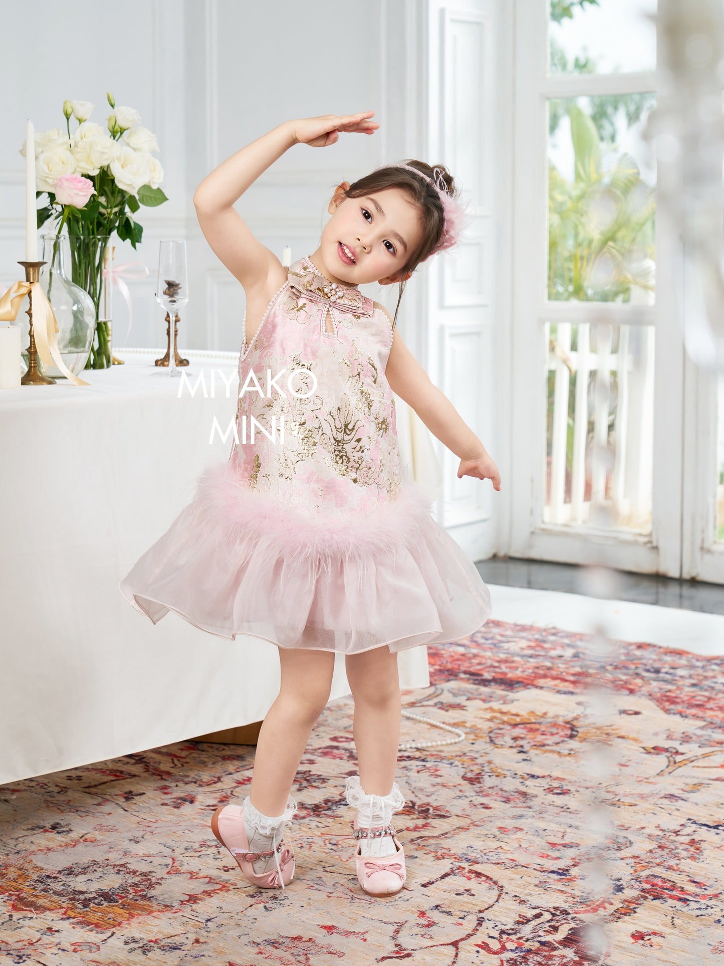 【国色天香】Charming Premium Fur Girl Dress 小女孩连身裙