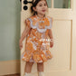 【家族荣耀】Glory Cheongsam Girl Dress in Orange 橘色小女孩连身裙