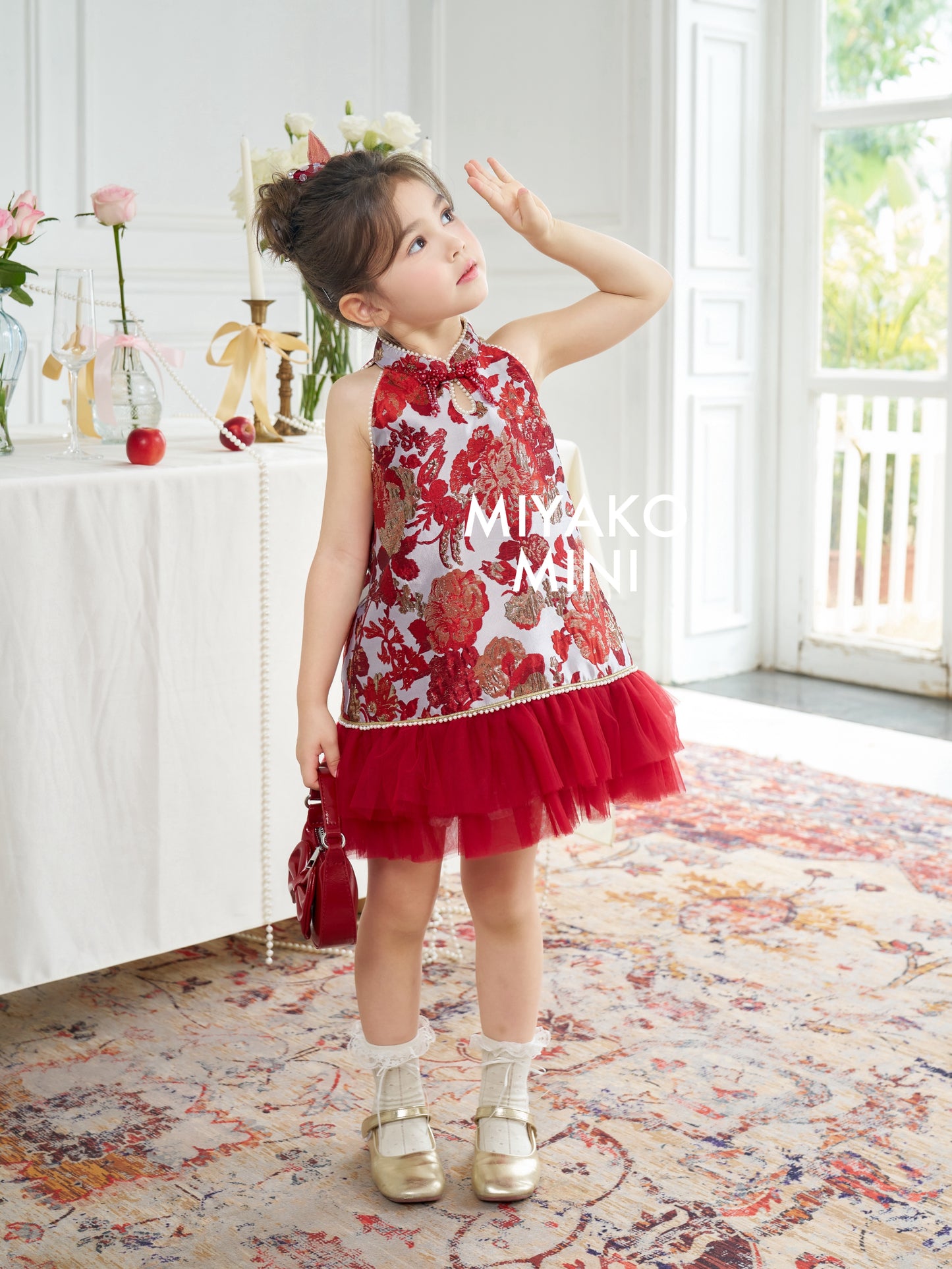 【春风得亿】Millions Premium Girl Dress in Red 红色小女孩连身裙