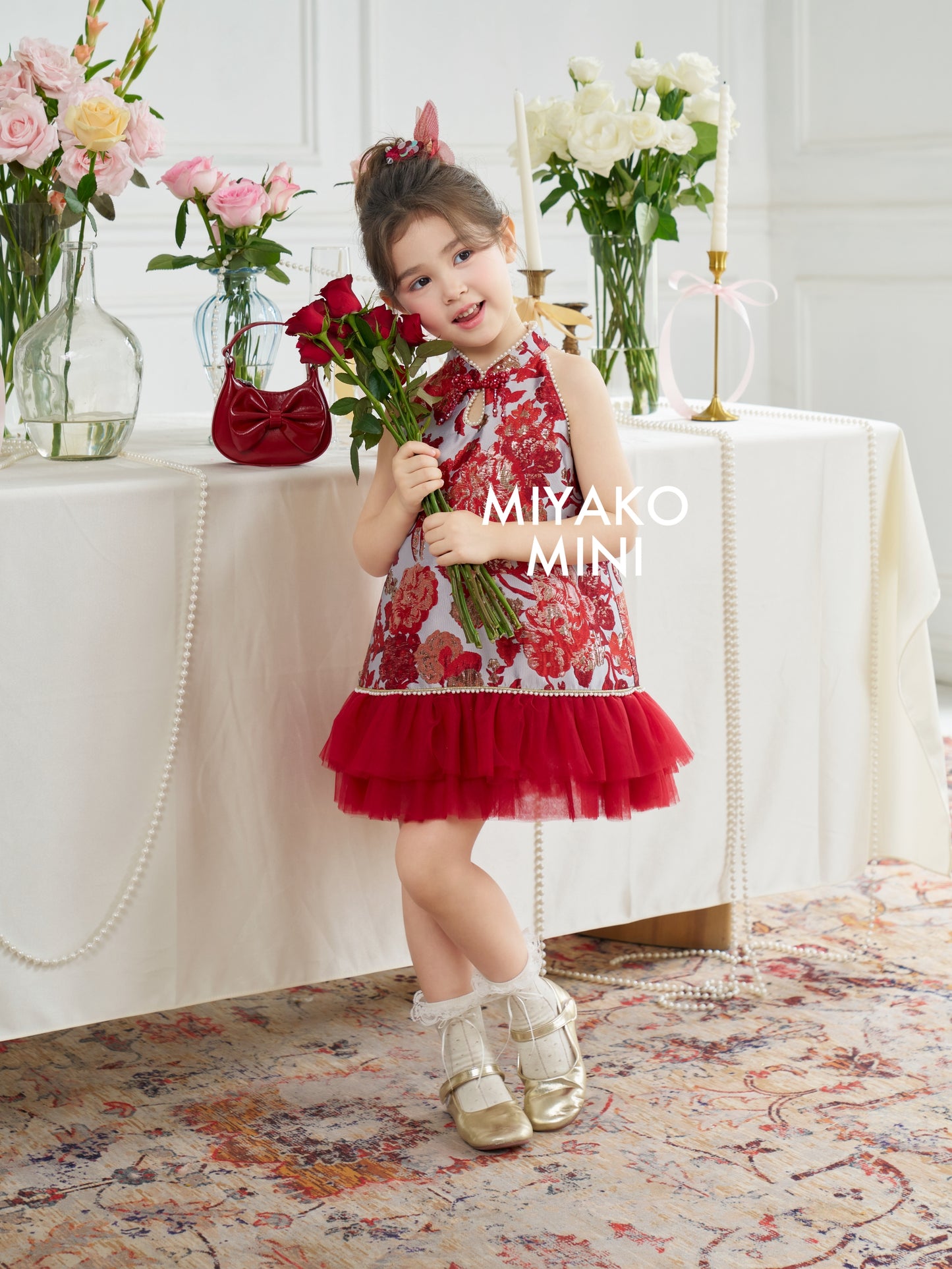 【春风得亿】Millions Premium Girl Dress in Red 红色小女孩连身裙