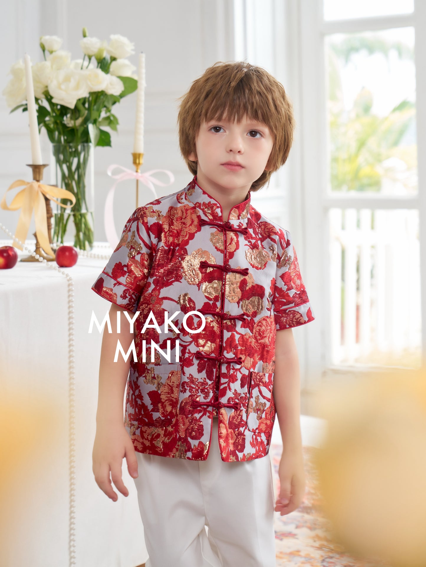 【春风得亿】Millions Premium Boy Suit in Red 红色小男孩唐装