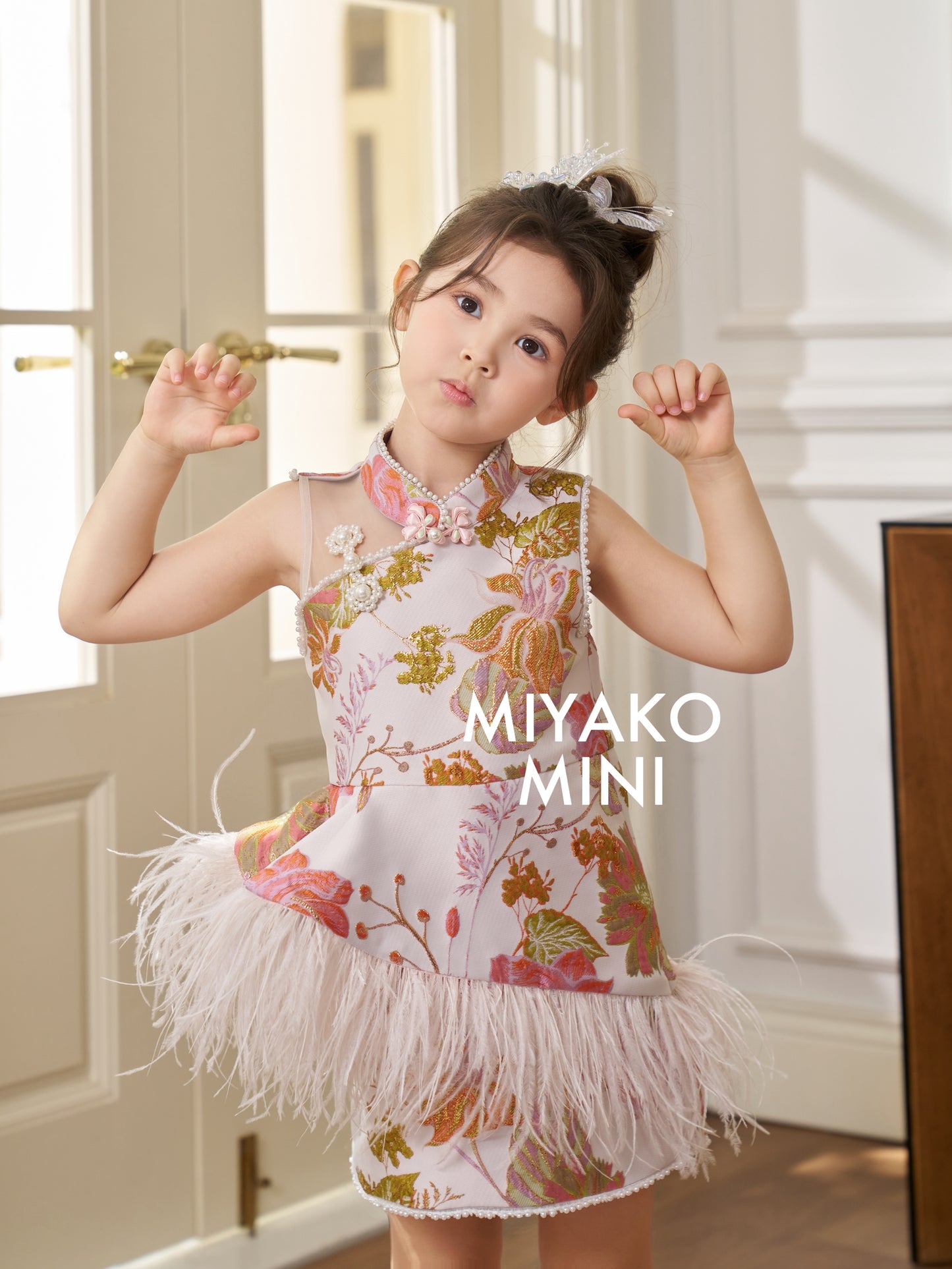 【名门望族】Noble Premium Girl Dress in Floral 百花齐放小女孩连身裙