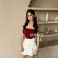 【东方美】Oriental double layer mini skirt in white 白色新中式半身裙