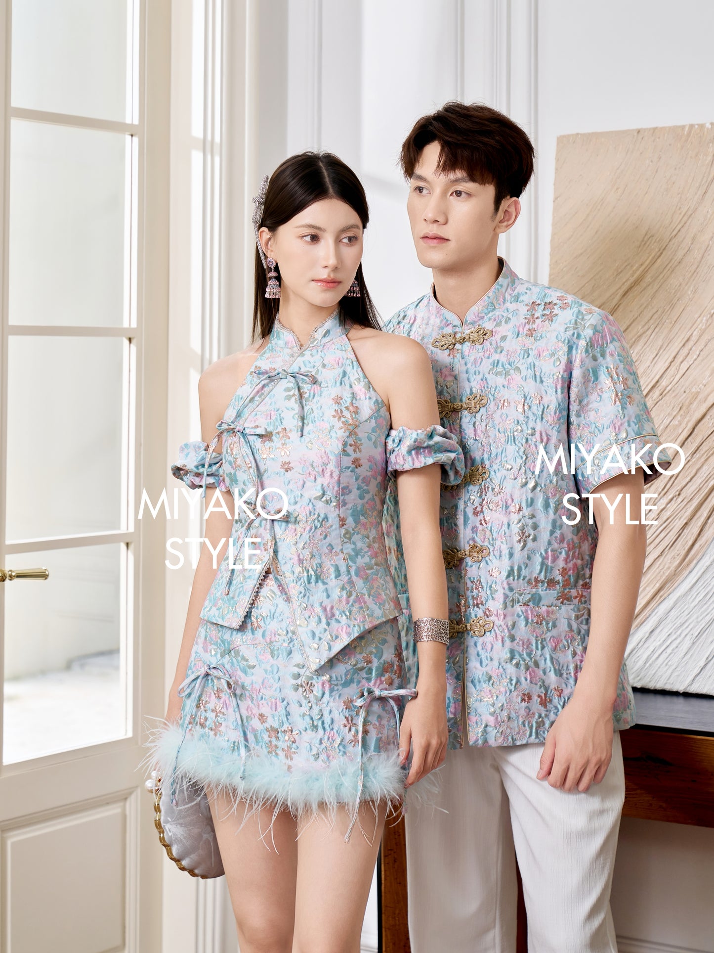 【情有独钟】Love Premium Detachable Fur Mini Skirt in Tiffany Blue 蒂芙尼女装短裙