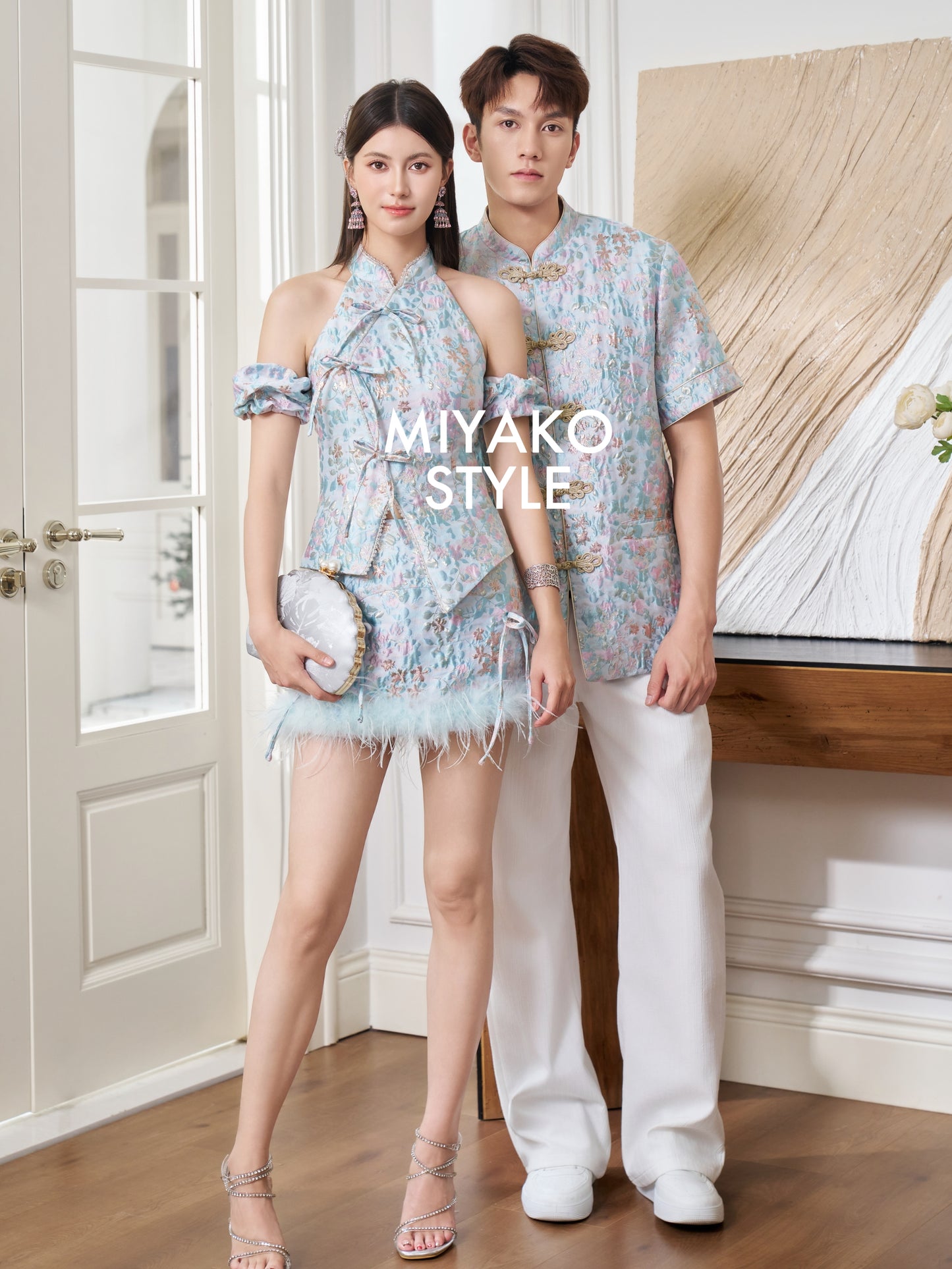 【情有独钟】Love Premium Detachable Fur Mini Skirt in Tiffany Blue 蒂芙尼女装短裙