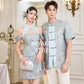 【万事如亿】Billionaire Premium Men Suit Cheongsam in Sea Blue 绿蓝色男唐装