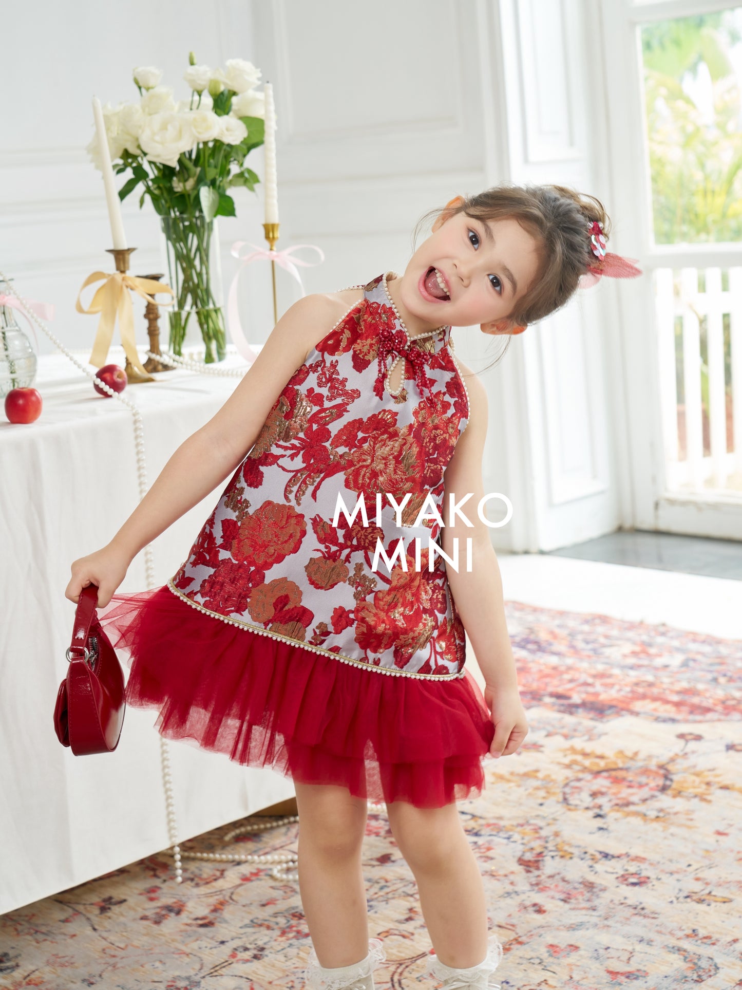 【春风得亿】Millions Premium Girl Dress in Red 红色小女孩连身裙